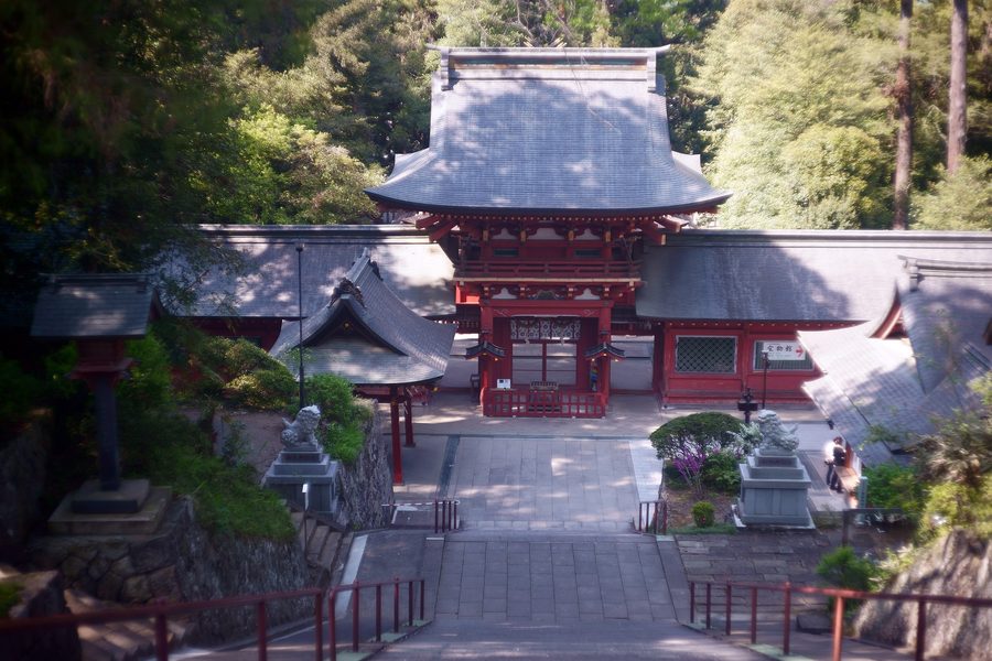 Roumon gate of Nukisaki-jinja in Tomioka
