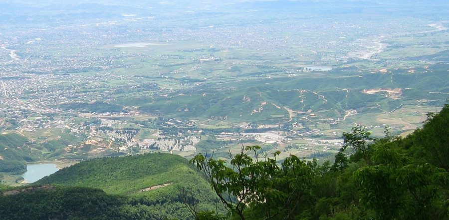 Panorama of the Tirana area