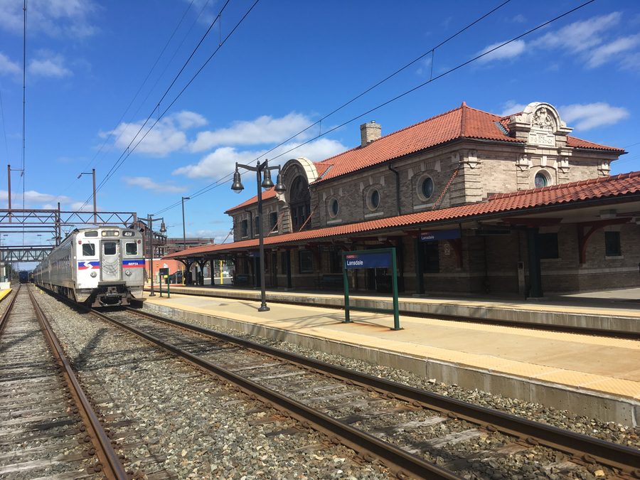 SEPTA-Bahnhof in Lansdale, Pennsylvania