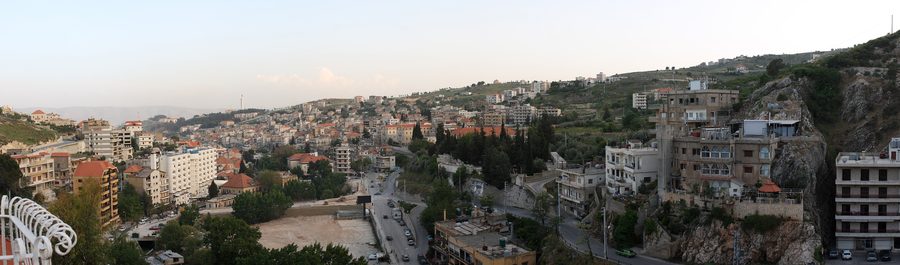Panoramic view of Zahlé in Lebanon from Wadi Al Aarayesh