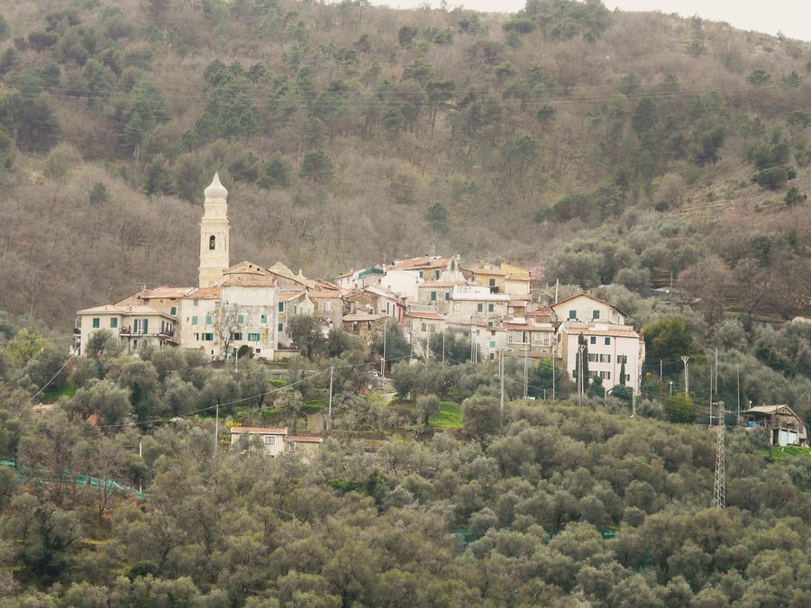 Panorama of Boscomare and Pietrabruna in Liguria