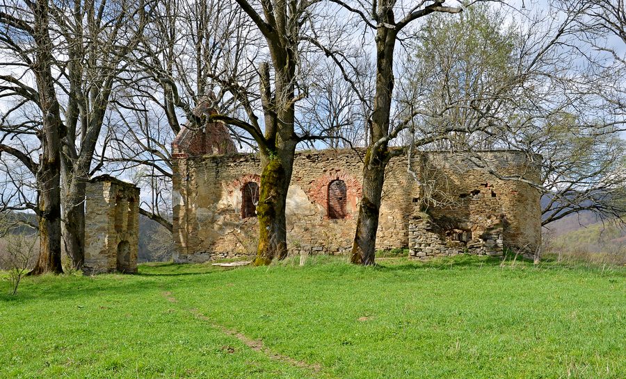 Ruins of the Saint Paraskeva church in Krywe, Poland