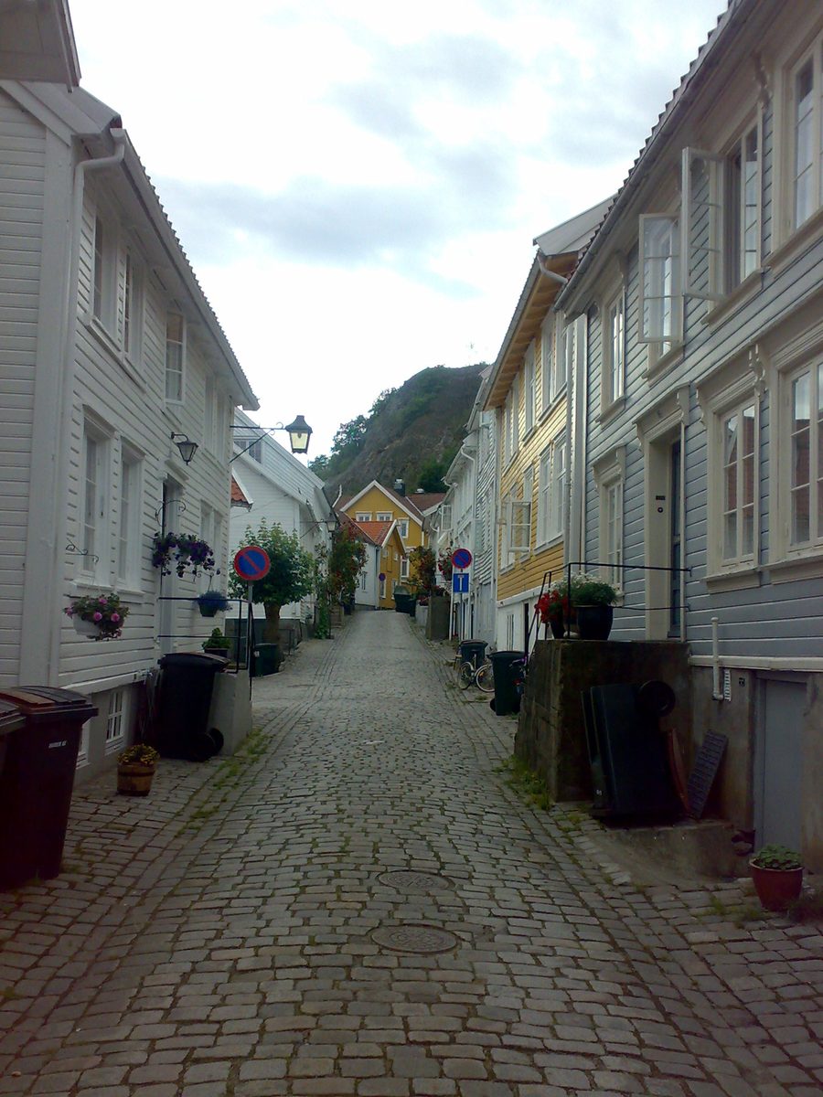 Nordgata in the upper town area of Mandal