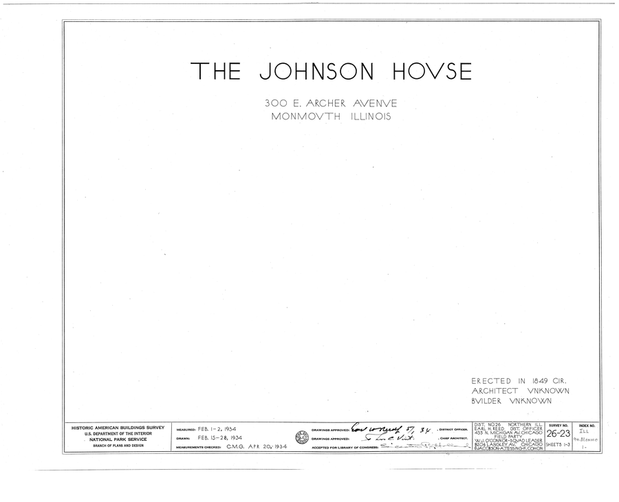Johnson House on East Archer Avenue in Monmouth, Warren County, Illinois