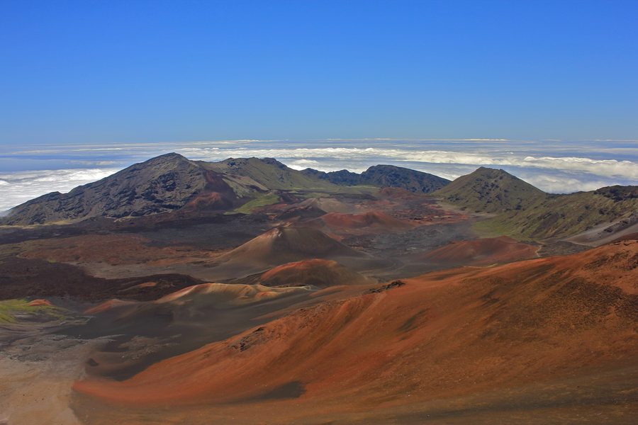 Volcanic landscape in Haleakalā National Park on Maui