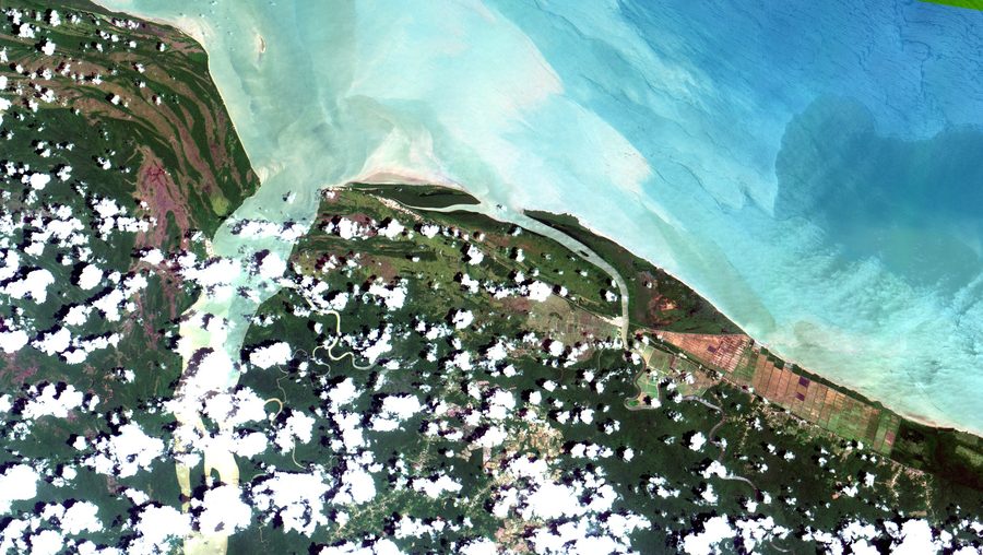 Mouth of the Maroni in French Guiana
