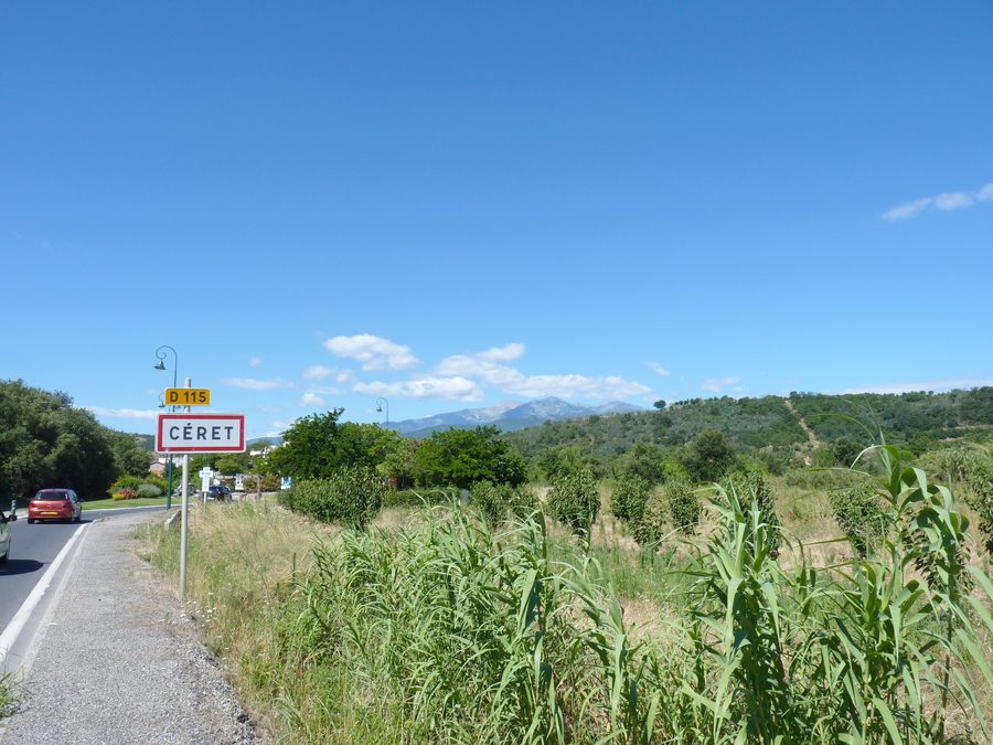 Massif du Canigou viewed from Céret in the Pyrénées-Orientales
