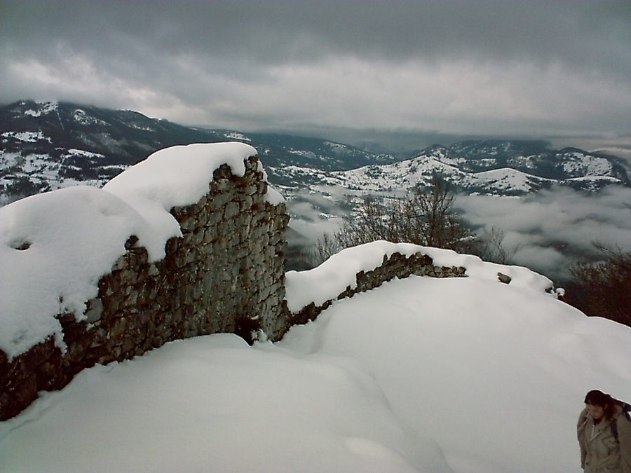 Ruins of the Château de Mirabat in Ariège