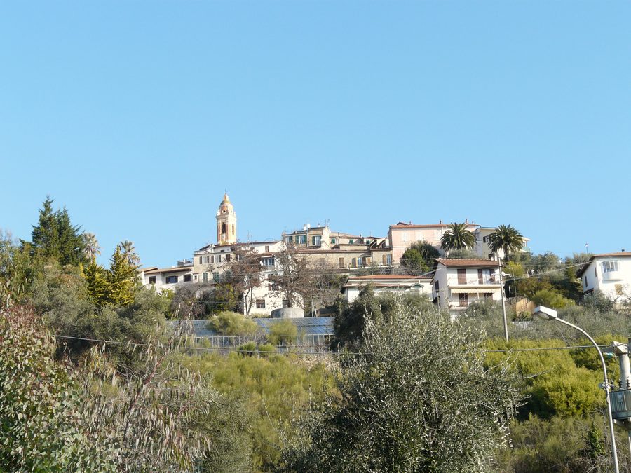 Panoramic view of Seborga in Liguria, Italy