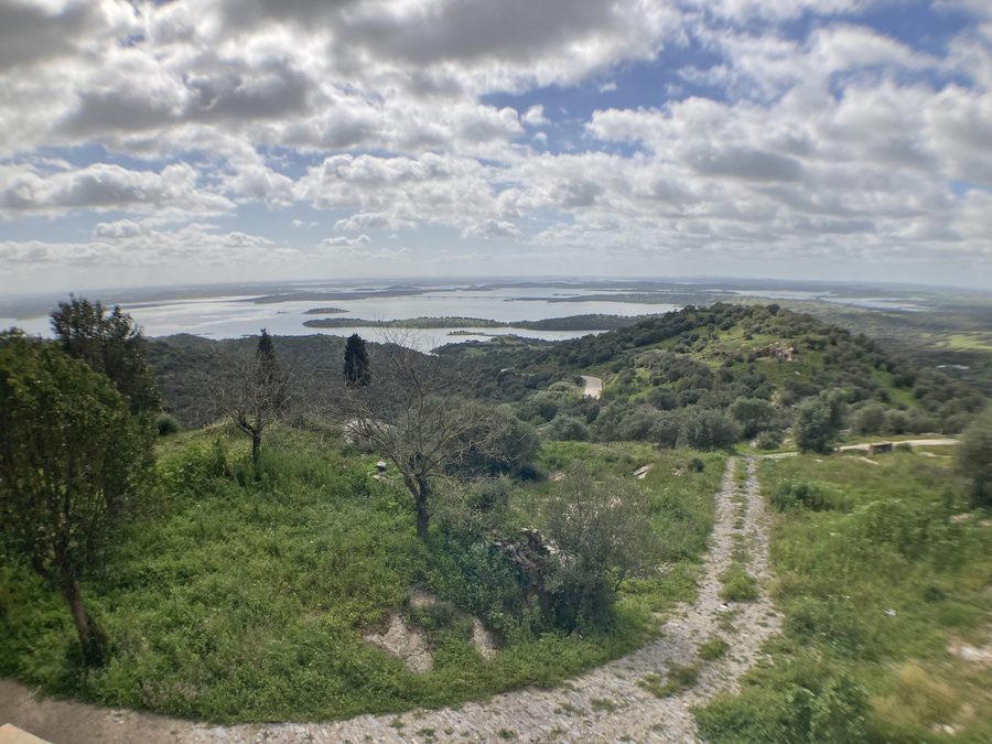 Panoramic view of the Alqueva reservoir in Alentejo