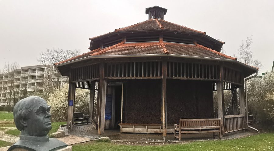Graduation tower in the spa park of Bad Windsheim