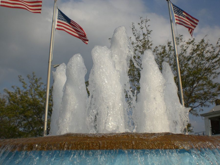 Riverfront fountain in Owensboro, Kentucky