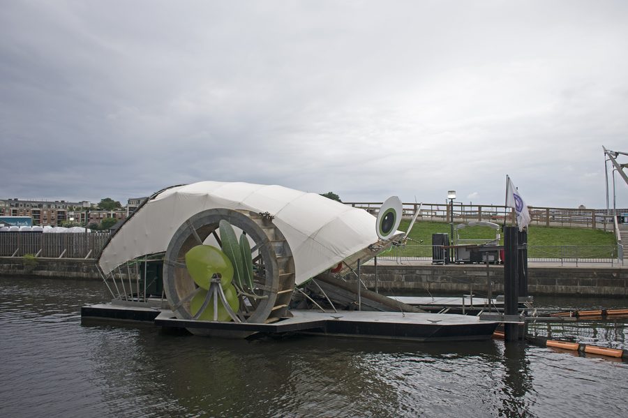 Water wheel at the Inner Harbor in Baltimore