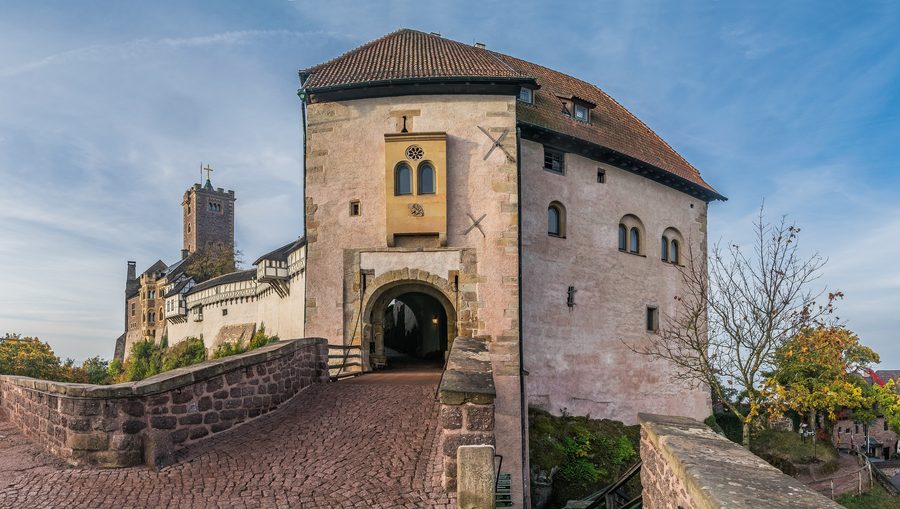 Exterior view of Wartburg Castle in Eisenach, Thuringia