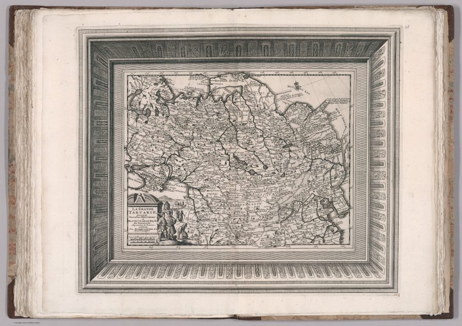 Historical map of Tartarie with old geographical names.