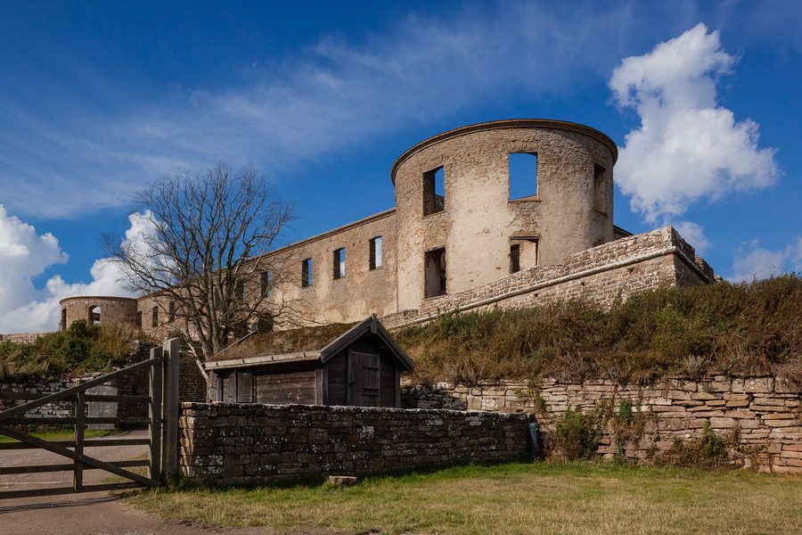 Front view of Borgholm Castle ruins on Öland