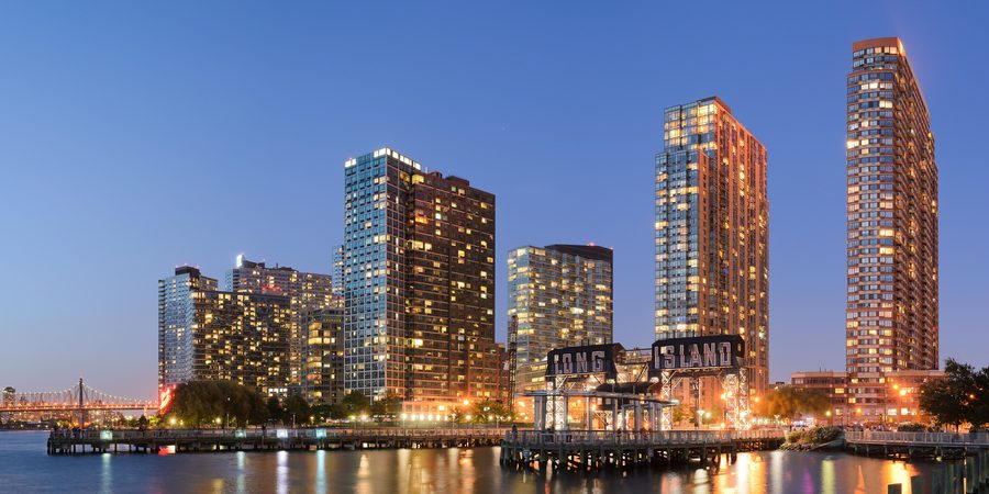Panorama of Long Island City in Queens, New York City