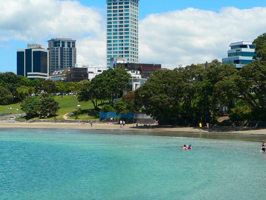 Takapuna Beach on Auckland’s North Shore.