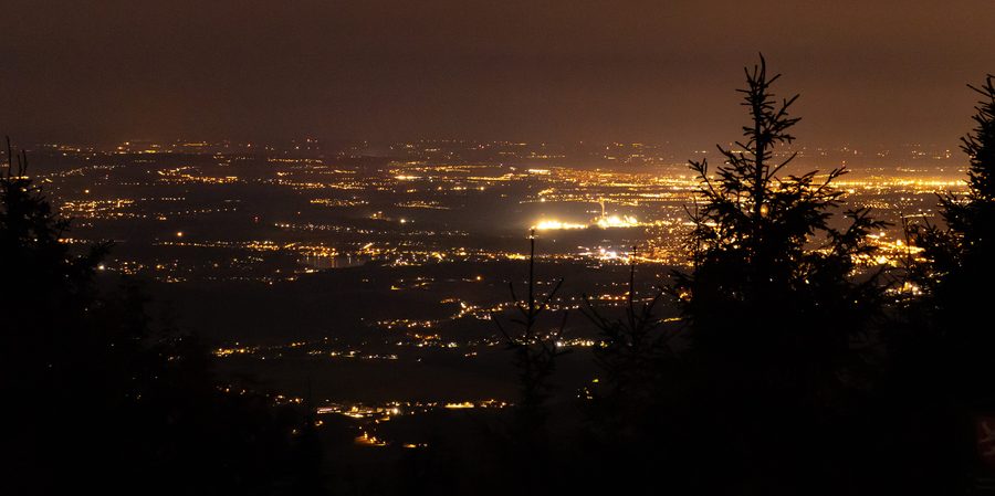 Night view of Moravian Silesia