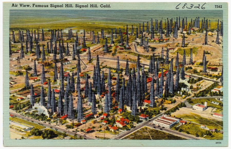 Aerial view of Signal Hill, California
