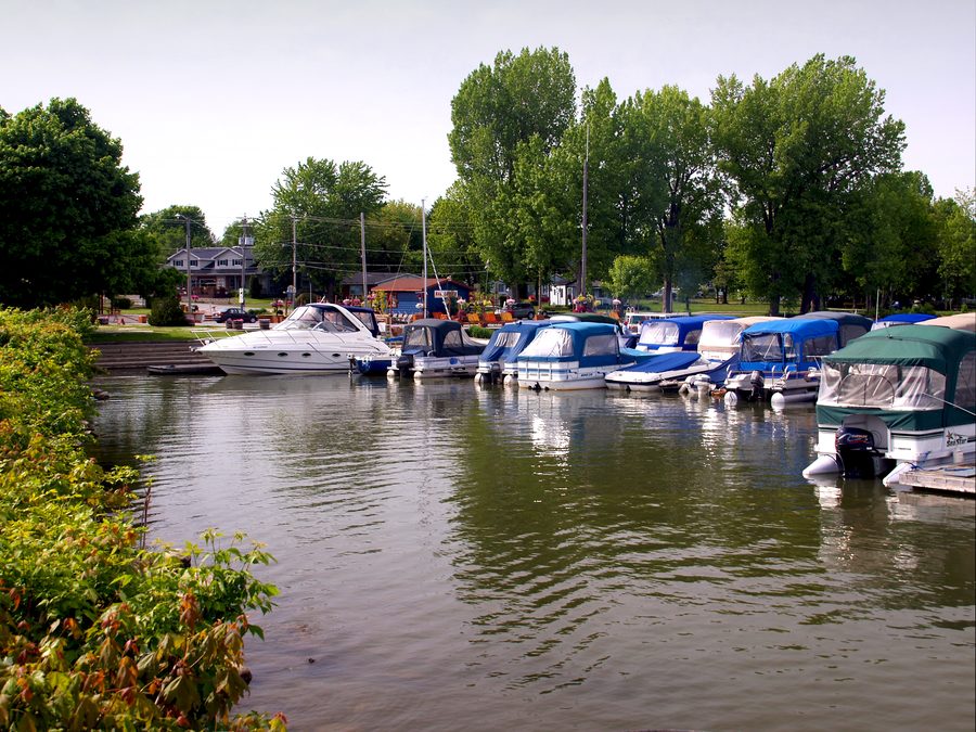 Marina of Venise-en-Québec on Lake Champlain