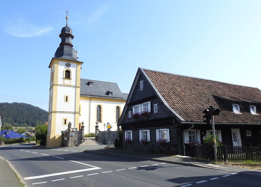 Parish church in Zeyern, a district of Marktrodach