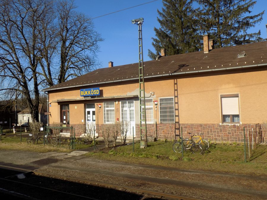 Bükkösd railway station in Hungary