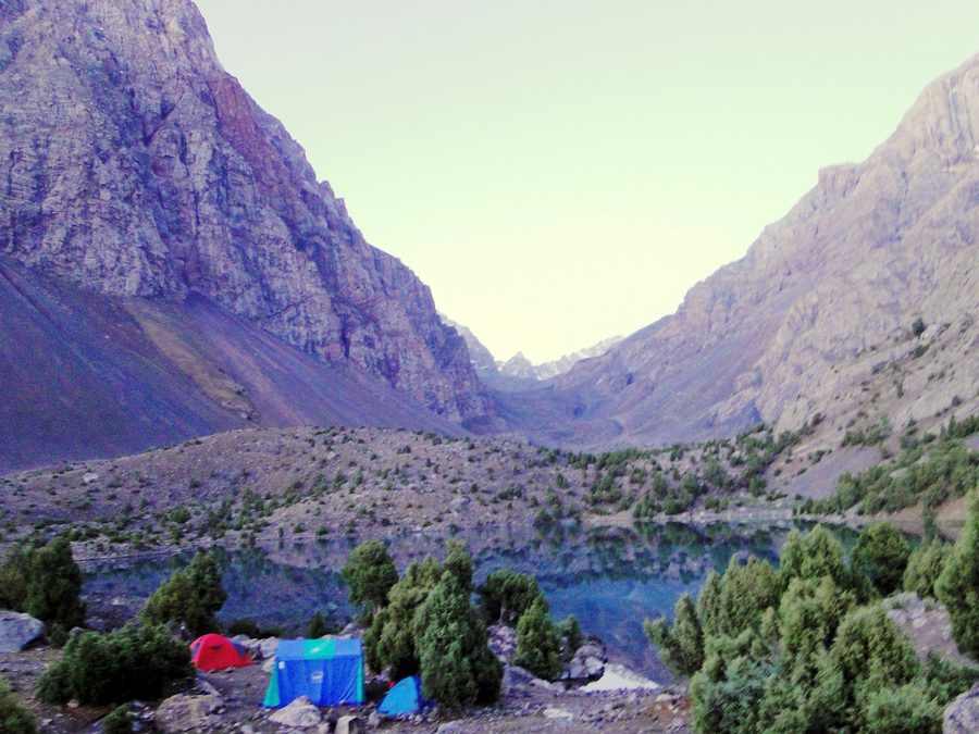 Fann Mountains in Tajikistan with mountain scenery