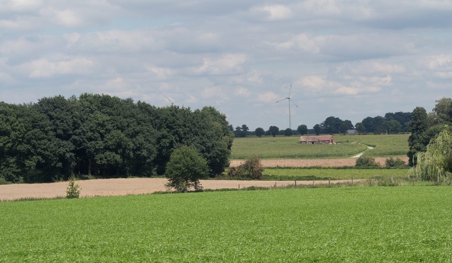 Panoramaansicht bei Bahnhof Reken in Nordrhein-Westfalen