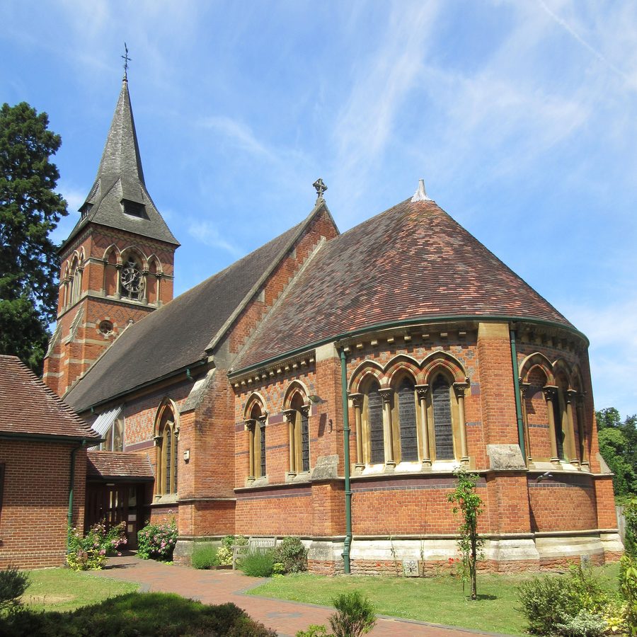 Christ Church on Guildford Road in Ottershaw, Surrey