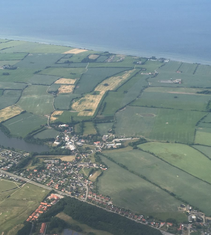 View over the Danish village of Lavensby