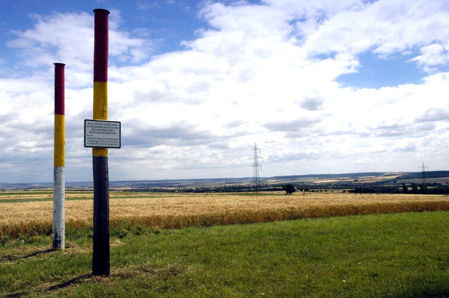 Boundary marker of the former Celtic town on the Sandberg near Roseldorf