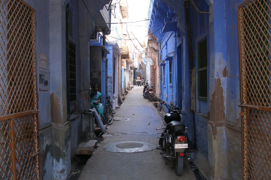 Blue old-town lanes of Jodhpur in Rajasthan