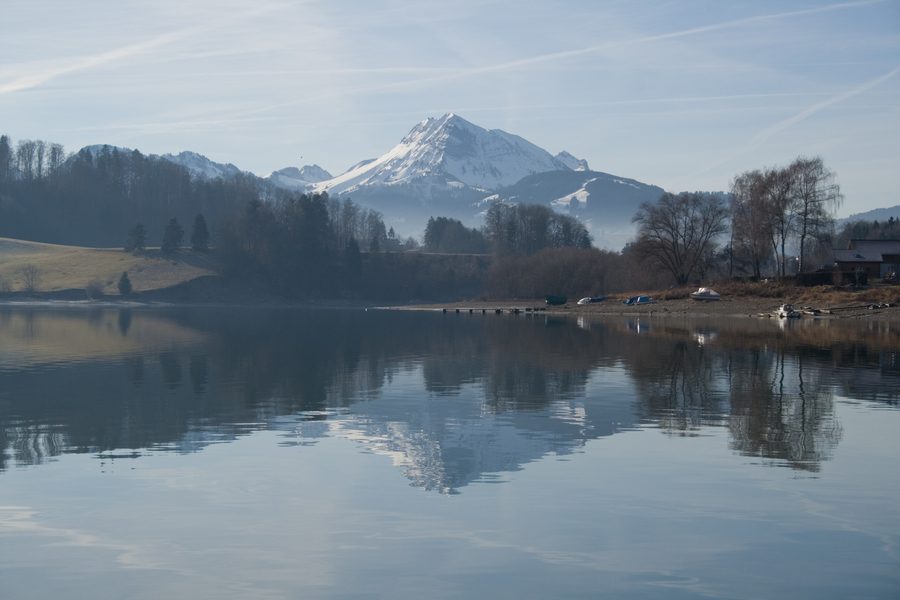 Moléson from Lac de la Gruyère
