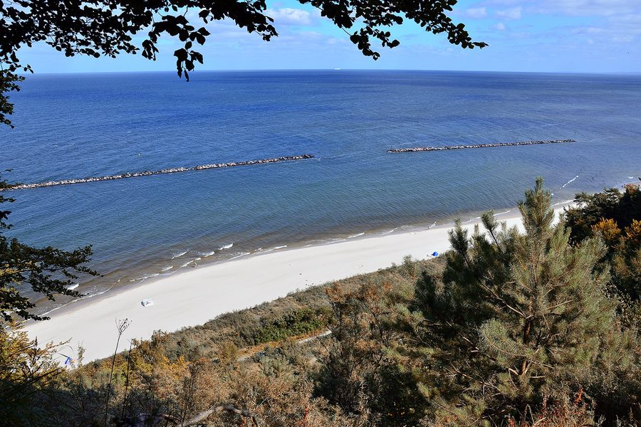 View from Streckelsberg over the coastal landscape near Koserow on Usedom