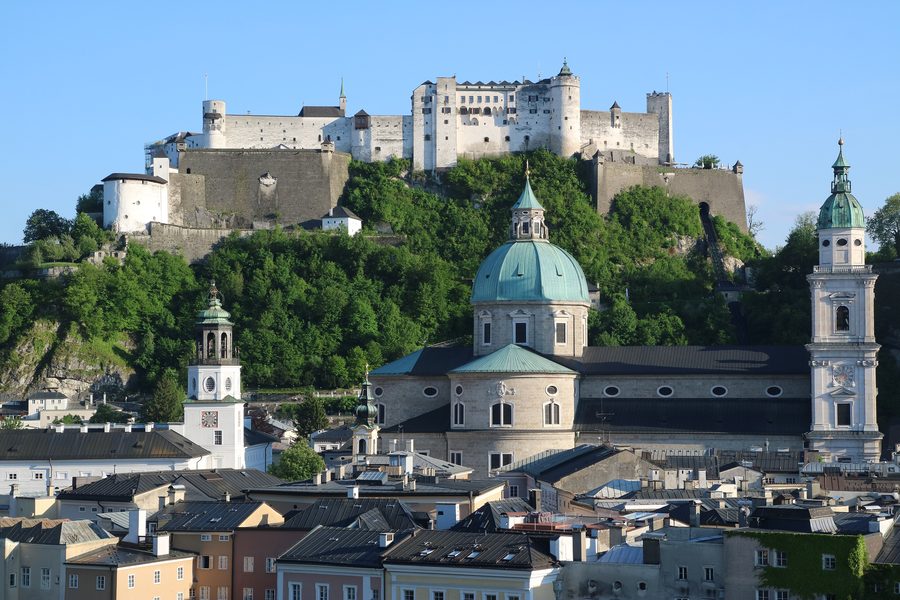 Old Town Salzburg with Hohensalzburg Fortress