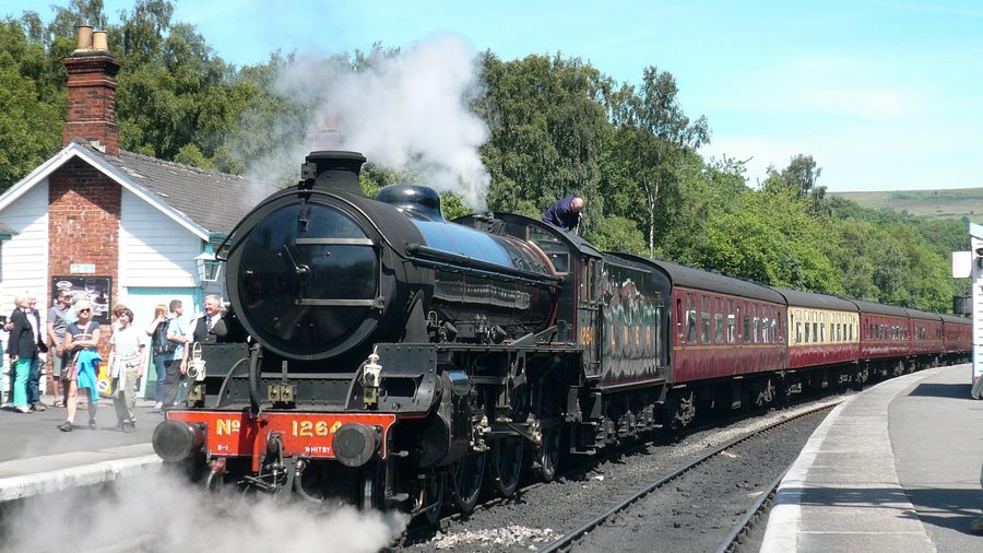 Bahnhof Grosmont der North Yorkshire Moors Railway in North Yorkshire