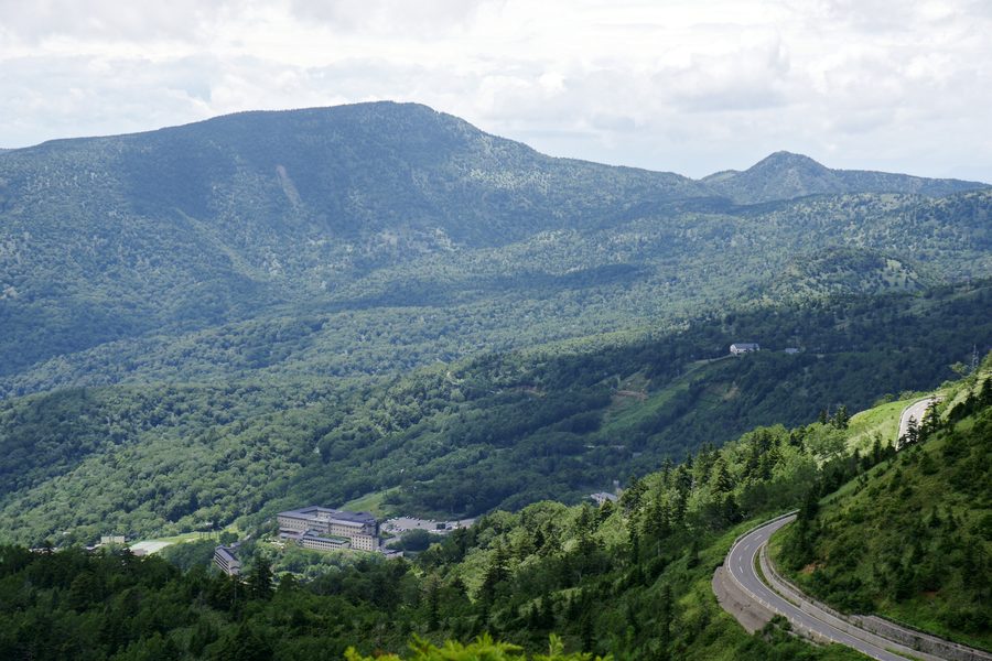 Mount Manza and Manza Onsen in Tsumagoi, Gunma.