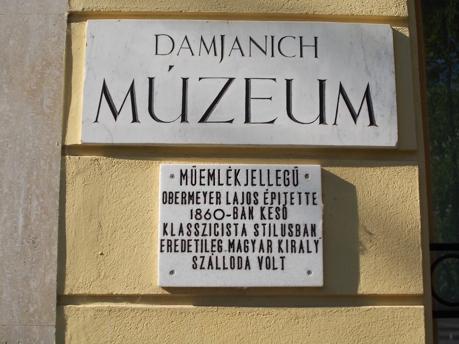 The János Damjanich Museum building on Kossuth Square in Szolnok.