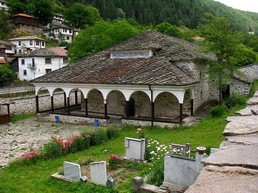 The church in Shiroka Laka village, Smolyan Province