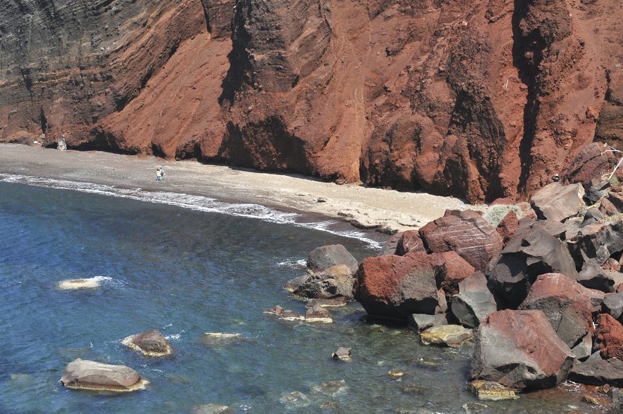 Red Beach at Akrotiri on Santorini