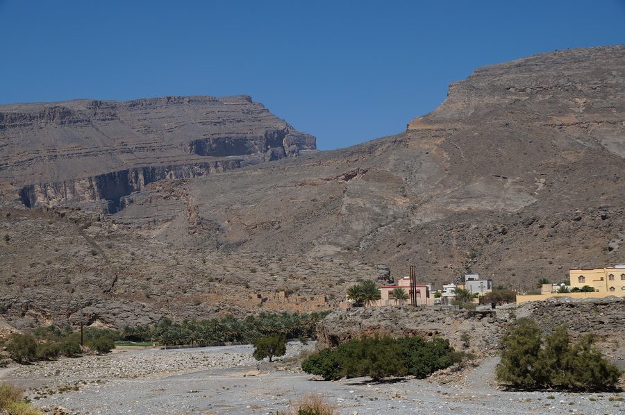 Village and Wadi Nakhar in Oman’s Hajar Mountains