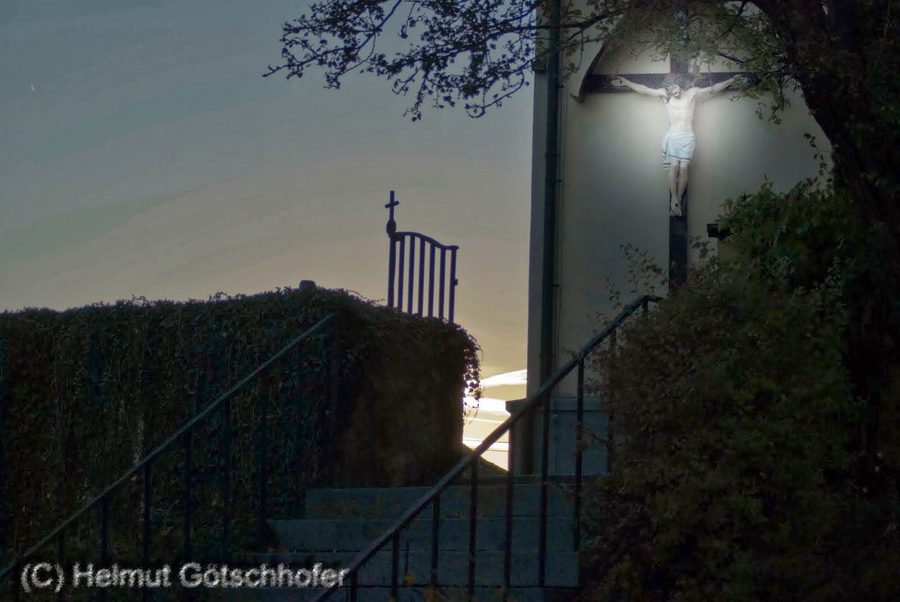 Aufstieg am Naturdenkmal in Aichkirchen, Oberösterreich