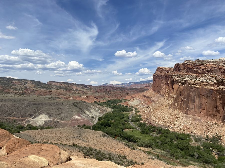 View of the Fruita Historic District in Capitol Reef National Park