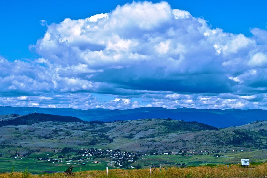 View of Vernon in the Okanagan Valley.