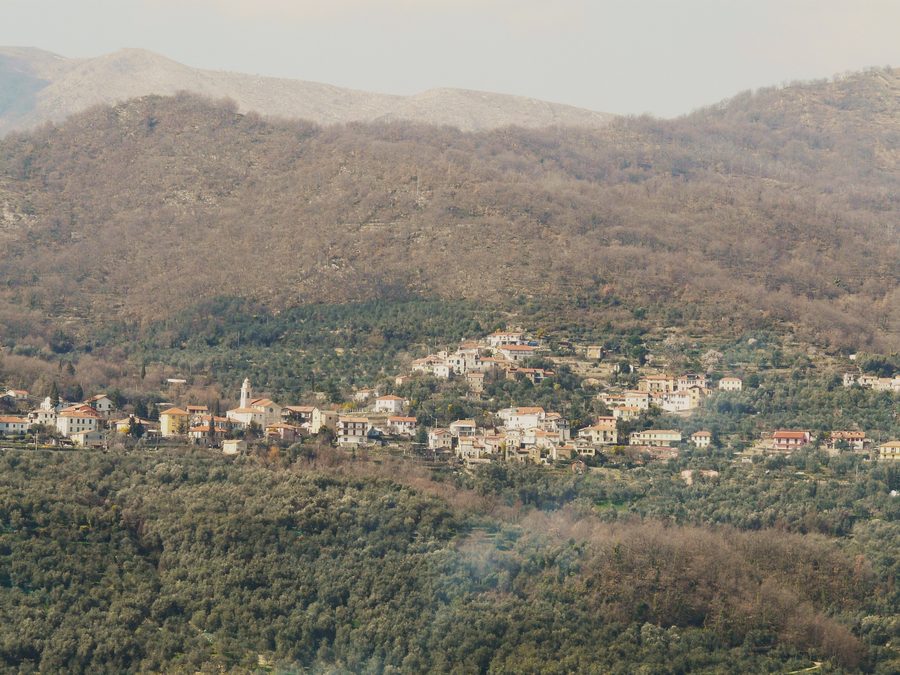 Panorama of Pantasina in Vasia, Liguria