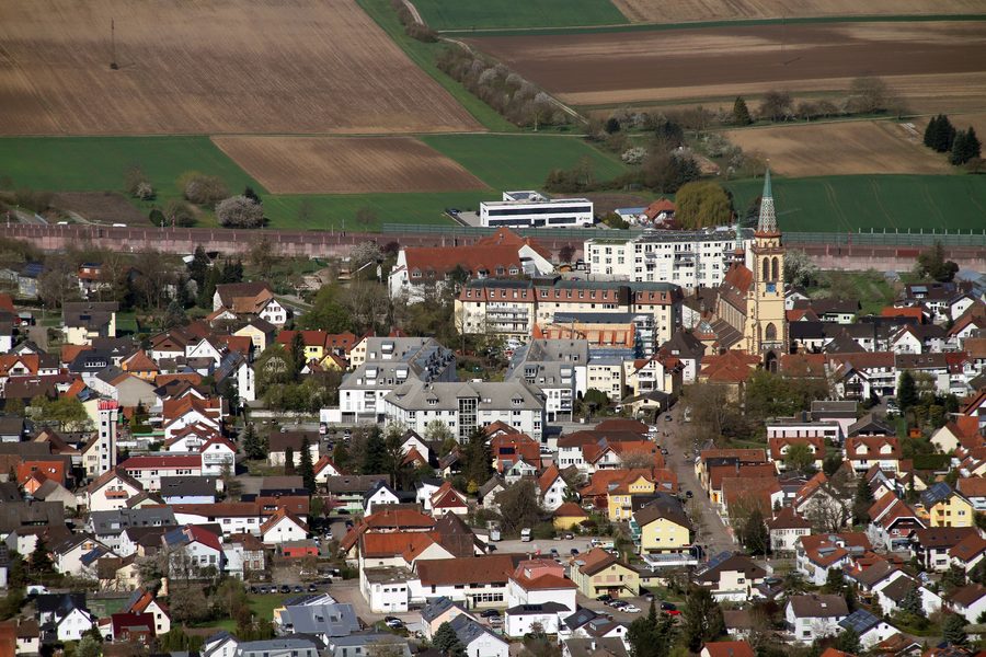 View of Sinzheim from the Fremersberg Tower