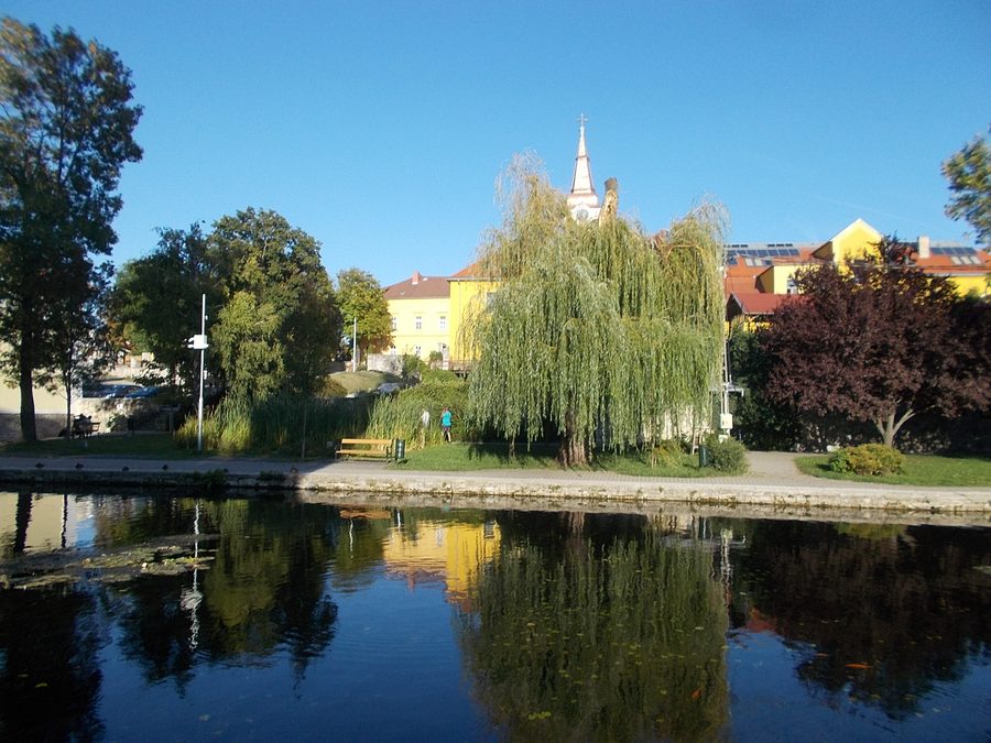 Church Hill viewed across the Small Lake in Tapolca