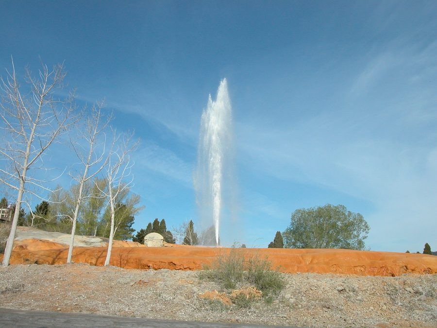 Pyramid Spring in Geyser Park in Soda Springs, Idaho