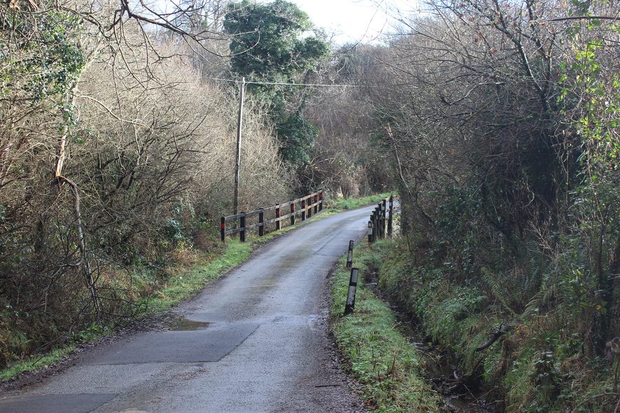 Small country road to Rosemarket in Pembrokeshire